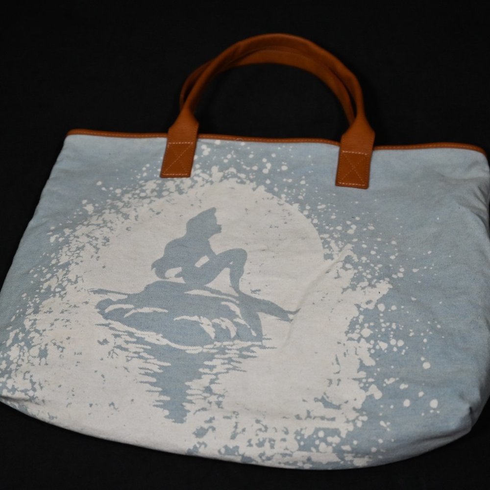 Loungefly Mint and White Little Mermaid Ariel Oversized Tote Bag Rare
